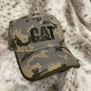 Caterpillar Digital Camo Baseball Cap in Olive and Tan